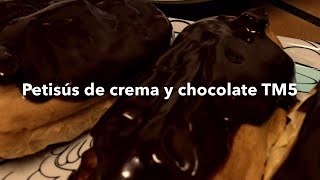 Petisús de crema y chocolate  Recetas Thermomix [upl. by Arahsak]