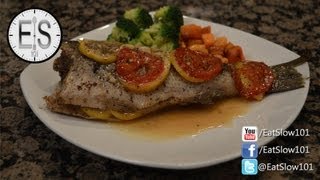 How to Bake Whole Bass Fish [upl. by Lyris]