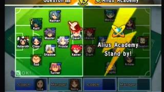 Inazuma Eleven Strikers Wii  Custom Team vs Alius Academy [upl. by Zednanreh]