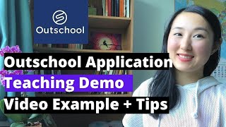 Outschool Application Teaching Demo Video Example  Tips [upl. by Terrena]