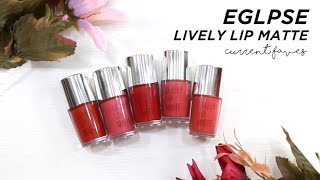 💄이거 왜 안사요 가을립으로 딱 이글립스 라이블리 매트 립 발색 amp 리뷰  Eglipse Lively Lip Matte Swatch amp Review [upl. by Tezile]