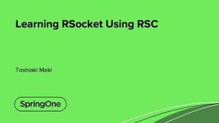 Learning RSocket Using RSC [upl. by Barnebas]