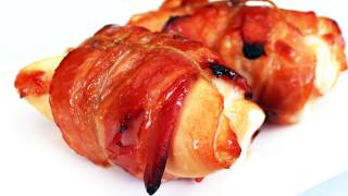 Bacon And Camembert Chicken Rollup  Video Recipe [upl. by Leacock]