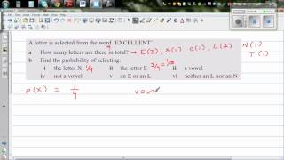 Finding theoretical probability of selecting a letter from the word EXCELLENT [upl. by Edahs920]