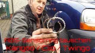 ABS  Problem Sensor Sensorring defekt Renault Kangoo  Clio  Twingo ABS Lampe an [upl. by Mady506]