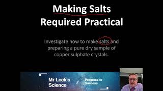 14 Making Salts Required Practical AQA GCSE Chemistry [upl. by Bussey]