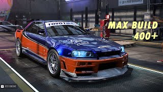 Need For Speed Heat  NISSAN Skyline GT  R V  Spec  93 Maxed Level Performance [upl. by Ayanal659]