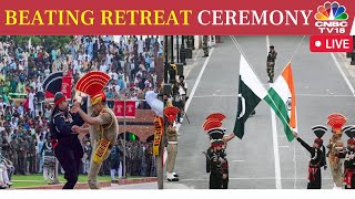 LIVE Beating Retreat Ceremony  Wagah Border Live  Independence Day 2023  Attari Border Live [upl. by Odnumyer]