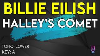 Billie Eilish  Halleys Comet  Karaoke Instrumental  Lower [upl. by Etnoid]