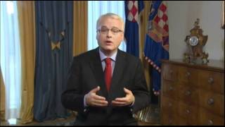 Predsjednik RH profdrsc Ivo Josipović [upl. by Idorb]