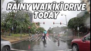 Hawaii Today  Rainy Waikiki Drive McCully St Kalakaua Ave Monsarrat Ave November 5 2024 [upl. by Meadow541]