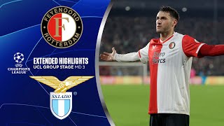 Feyenoord vs Lazio Extended Highlights  UCL Group Stage MD 3  CBS Sports Golazo [upl. by Chaffee]