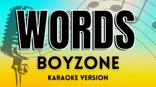 Words  Boyzone KARAOKE VERSION WITH LYRICS [upl. by Acnaiv]