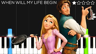 Tangled  When Will My Life Begin  Mandy Moore  EASY Piano Tutorial [upl. by Ytsirhc]