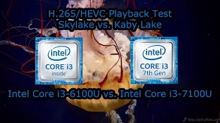 H265HEVC Playback Comparison  Skylake vs Kaby Lake [upl. by Kerianne]