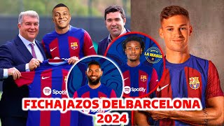 🚨LOCURA NUEVO BARCELONA 2024  FICHAJAZOS DEL BARCELONA PARA LOS PROXIMOS MERCADO DE FICHAJES [upl. by Ahsenyl]