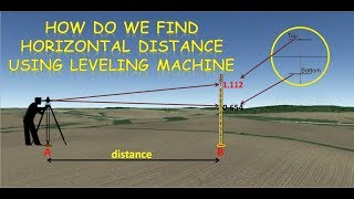 how to find Distance by leveling machine theodolite and tachometer [upl. by Larena104]