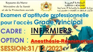 EAP pour laccès au Grade Principal Cadre Infirmiers  Options AnesthésieRéanimation 31122023 [upl. by Egdirdle]