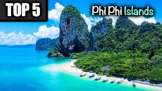 Top 5 Hotel Resorts in the PHI PHI Islands  Ko Phi Phi Don  Thailand Phuket Krabi Maya Bay [upl. by Ezzo18]