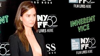 NYFF52 quotInherent Vicequot Red Carpet  Katherine Waterston [upl. by Nivahb]