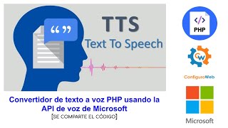 Convertidor de texto a voz PHP usando la API de voz de Microsoft [upl. by Schaefer]