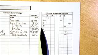 Accounting equation with journals and ledger [upl. by Yllen]