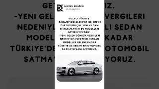 Volvo Türkiyede sedan modellerin satışına son veriyor [upl. by Marja]