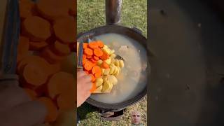 🐟 Analysis of delicious fish stew dish with wood stove 🐟 Balık çorbası cooking food asmcooking [upl. by Kihtrak557]