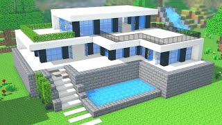 TUTO GRANDE MAISON MODERNE FACILE À FAIRE  Minecraft [upl. by Medlin]