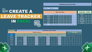 How to Create Leave Tracker in Excel [upl. by Inaoj]