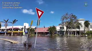 Sarasota Police tour St Armands and Lido Keys after Hurricane Milton [upl. by Kerrison488]