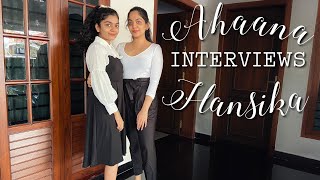 Ahaana INTERVIEWS Hansika  Garden Diaries  Ahaana Krishna  Hansika Krishna [upl. by Drauode]