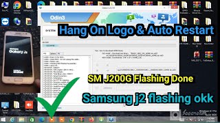 Flash Samsung J2 SMJ200G with Odin3 tool  Hang On Logo Problem Fix [upl. by Amitaf]