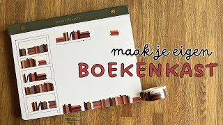 Een BOEKENKAST maken met washi tape 📚 [upl. by Ahsinoj709]