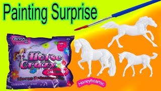 Breyer Stablemate Horse Crazy Surprise Painting Kit Mystery Blind Bag Opening Custom Horses 2015 Toy [upl. by Namhcan]