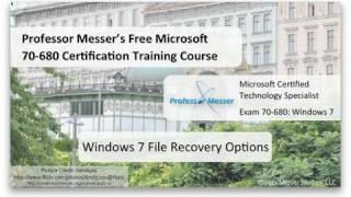 Windows 7 File Recovery Options  Microsoft 70680 83 [upl. by Nirehtak578]