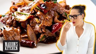 My Mongolian beef recipe amp how to make a tender beef stirfry 👊  Marions Kitchen [upl. by Nay]