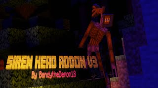 Playing my siren head cartoon cat Addon V3mod before release Minecraft PEBE [upl. by Noelle683]