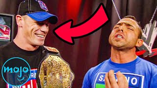 Top 10 Times Wrestlers Couldnt Keep a Straight Face [upl. by Calvert]