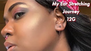 My Ear Stretching Journey  12 Gauge Start Off [upl. by Helenka109]