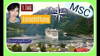 MSC KREUZFAHRT NORWEGISCHE FJORDE  TAG 1  DOKU  Schiff  Urlaub [upl. by Draneb]