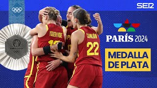 ¡Así narramos la MEDALLA DE PLATA del BALONCESTO 3x3 FEMENINO en los JJOO de Paris 2024 [upl. by Tinya565]