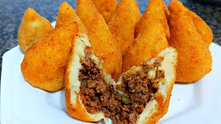 COXINHA DE CARNE MOIDA  COXINHA SIMPLES [upl. by Ahsetan]