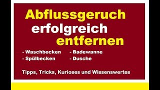 Abflussgeruch entfernen Hausmittel ohne Chemie Abfluss stinkt Was tun riecht reinigen Syphon Geruch [upl. by Fowkes]