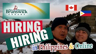 Pinoy sa Canada New Brunswick Job Hiring Philippines amp Online [upl. by Irpak]