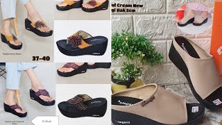 SANDAL WANITA TERBARU 2023 WEDGES 5CM ELEGAN [upl. by Enelam]