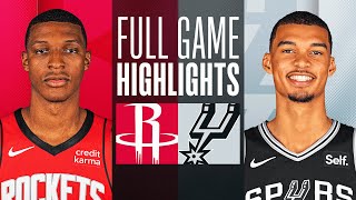 ROCKETS at SPURS  NBA PRESEASON FULL GAME HIGHLIGHTS  October 18 2023 [upl. by Ahon732]