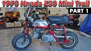 1970 Honda Z50 K1 Mini Trail  Getting it running PT1 [upl. by Ballou258]