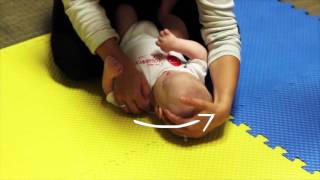 Left Torticollis Baby Stretches [upl. by Emili]