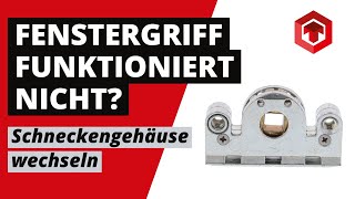 FENSTERGRIFF FUNKTIONIERT NICHT Schneckengehäuse Fenstergetriebe reparieren  austauschen ToniTec [upl. by Iosep]